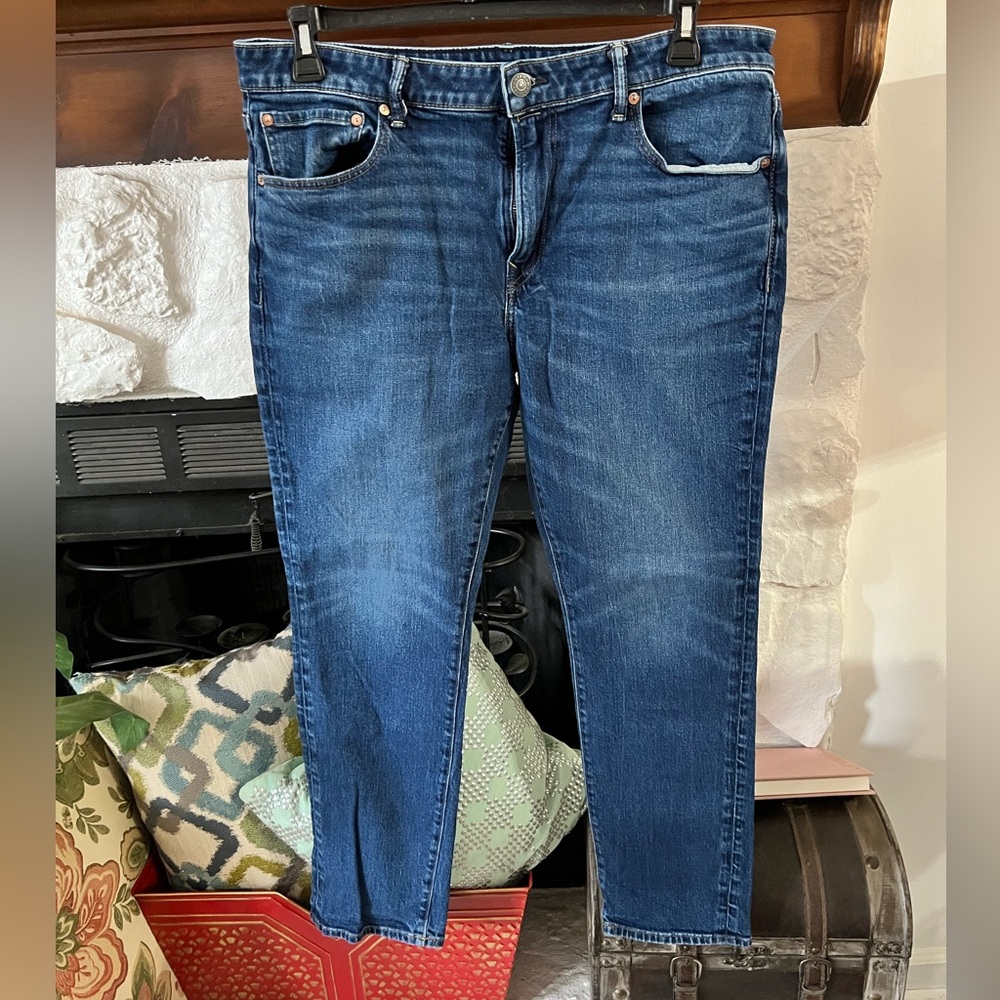 American Eagle Outfitters Men’s Slim Jeans - Dark Blue Wash